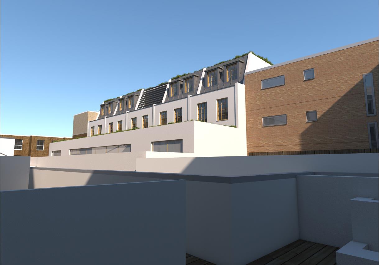 Side view — massing against neighbouring stock